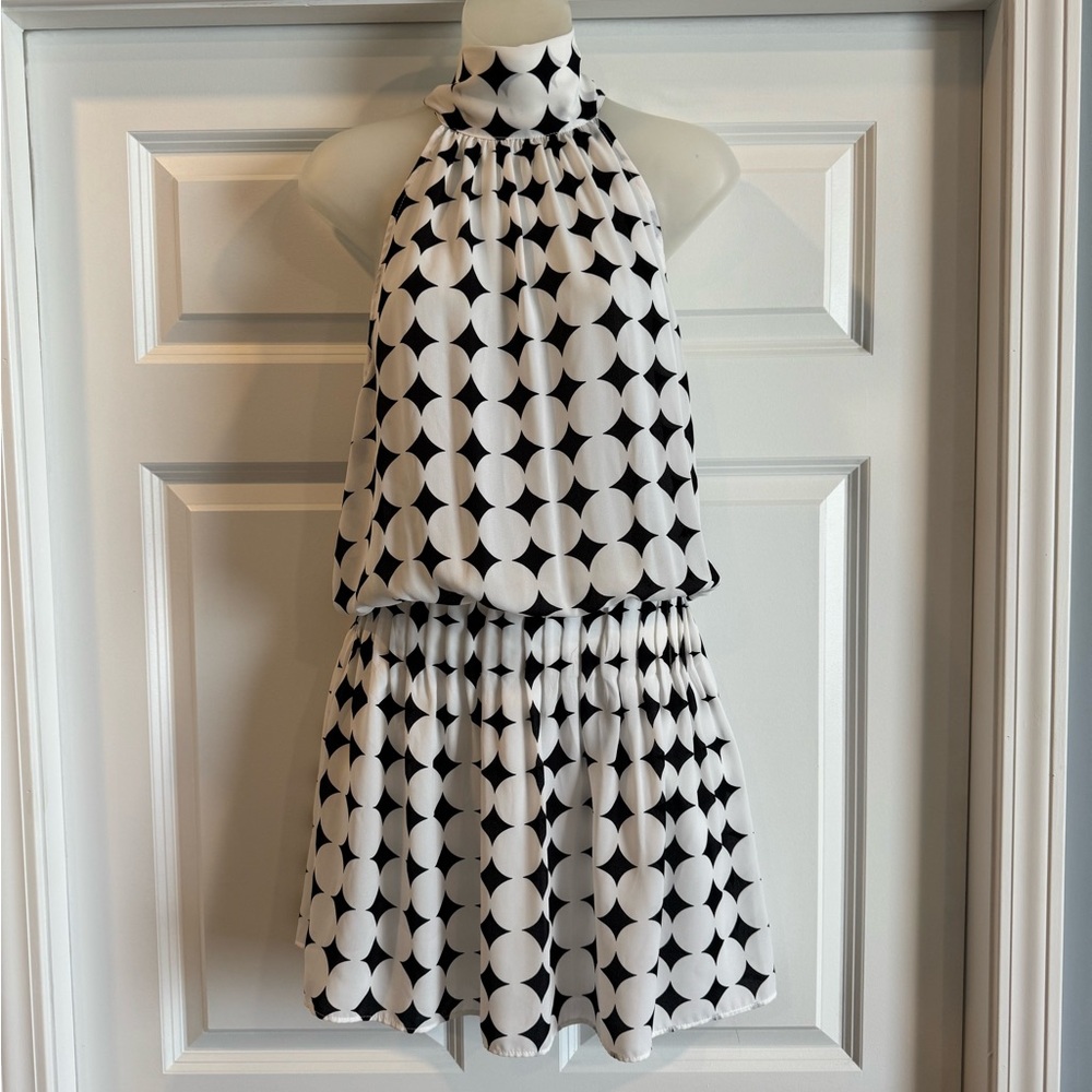 Stylish Black and White mini Dress